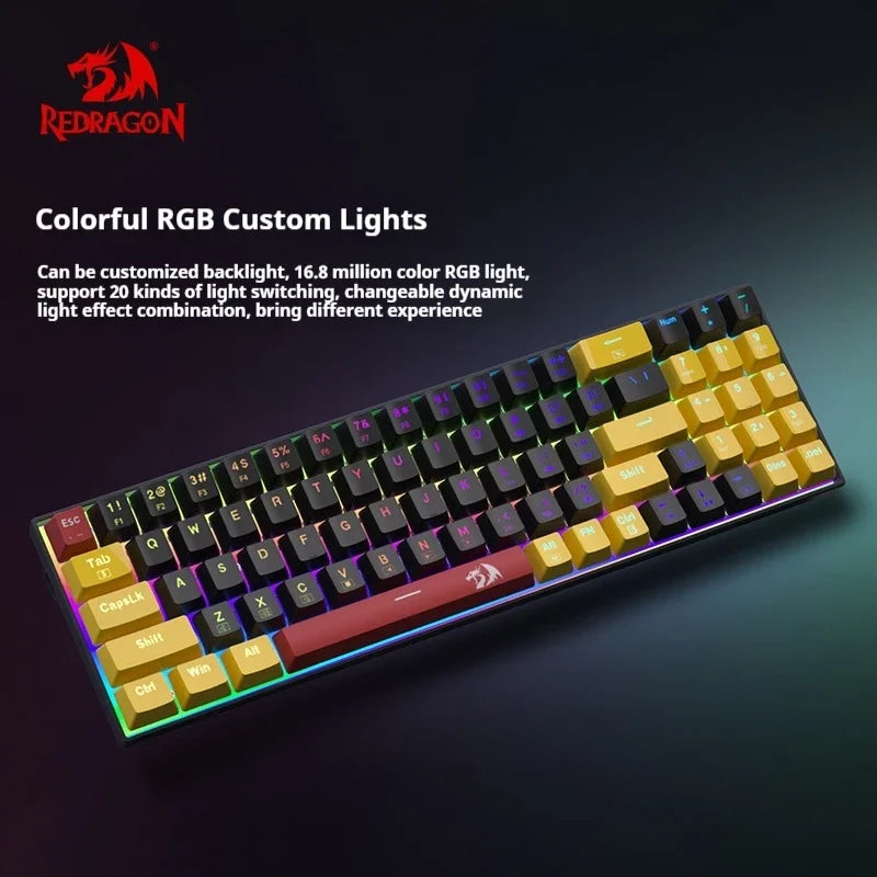 Wireless Mechanical Keyboard 78 Keys – RGB Hot-Swap – Low-Profile Compact Gaming Keyboard - Aruen Store