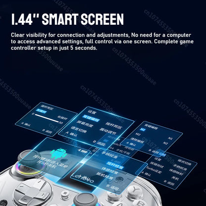 Lenovo X01 1.44 pouces contrôleur sans fil d'écran intelligent 3 Modes pour commutateur PS4 IOS Android PC TV manette de jeu à bouton arrière Programmable