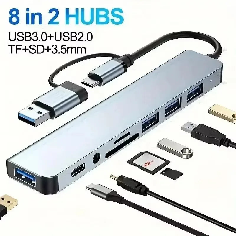 Ultimate USB-C Hub 8-in-1 for Gamers & Anime Fans