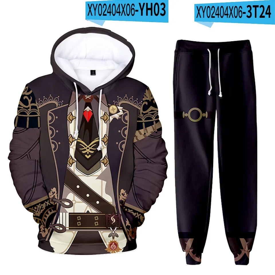 Fantasy RPG "Elemental Master" 3D Tracksuit Set (Hoodie + Pants)