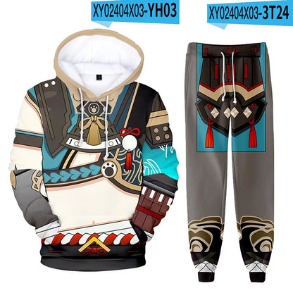 Fantasy RPG "Elemental Master" 3D Tracksuit Set (Hoodie + Pants)