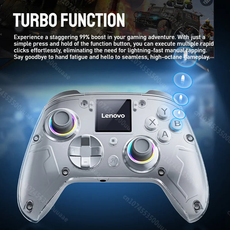 Lenovo X01 1.44 pouces contrôleur sans fil d'écran intelligent 3 Modes pour commutateur PS4 IOS Android PC TV manette de jeu à bouton arrière Programmable