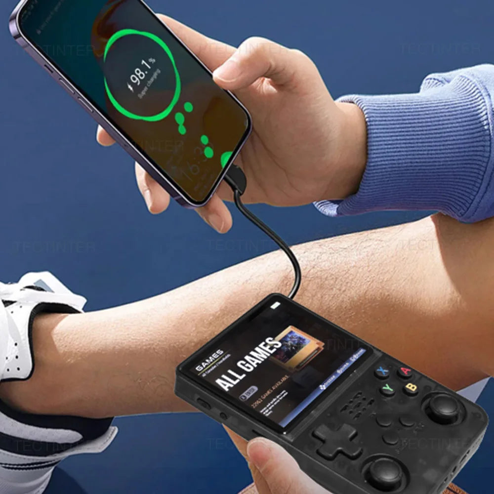 64G R36HD Retro Console de videogame portátil IPS tela embutida 20000 + jogos jogadores de jogos portáteis para PS1/GBA/FC sistema Linux