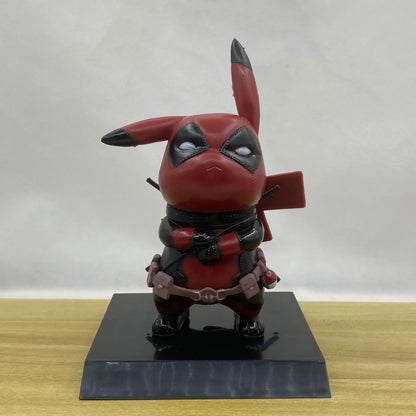 11cm pokemon anime figura pvc pikachu cosplay deadpool figuras de ação dos desenhos animados kawaii modelo coleção ornamentos crianças brinquedos presente