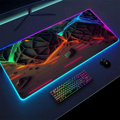 XXL RGB Gaming Mouse Pad | LED Desk Mat & 3D Design