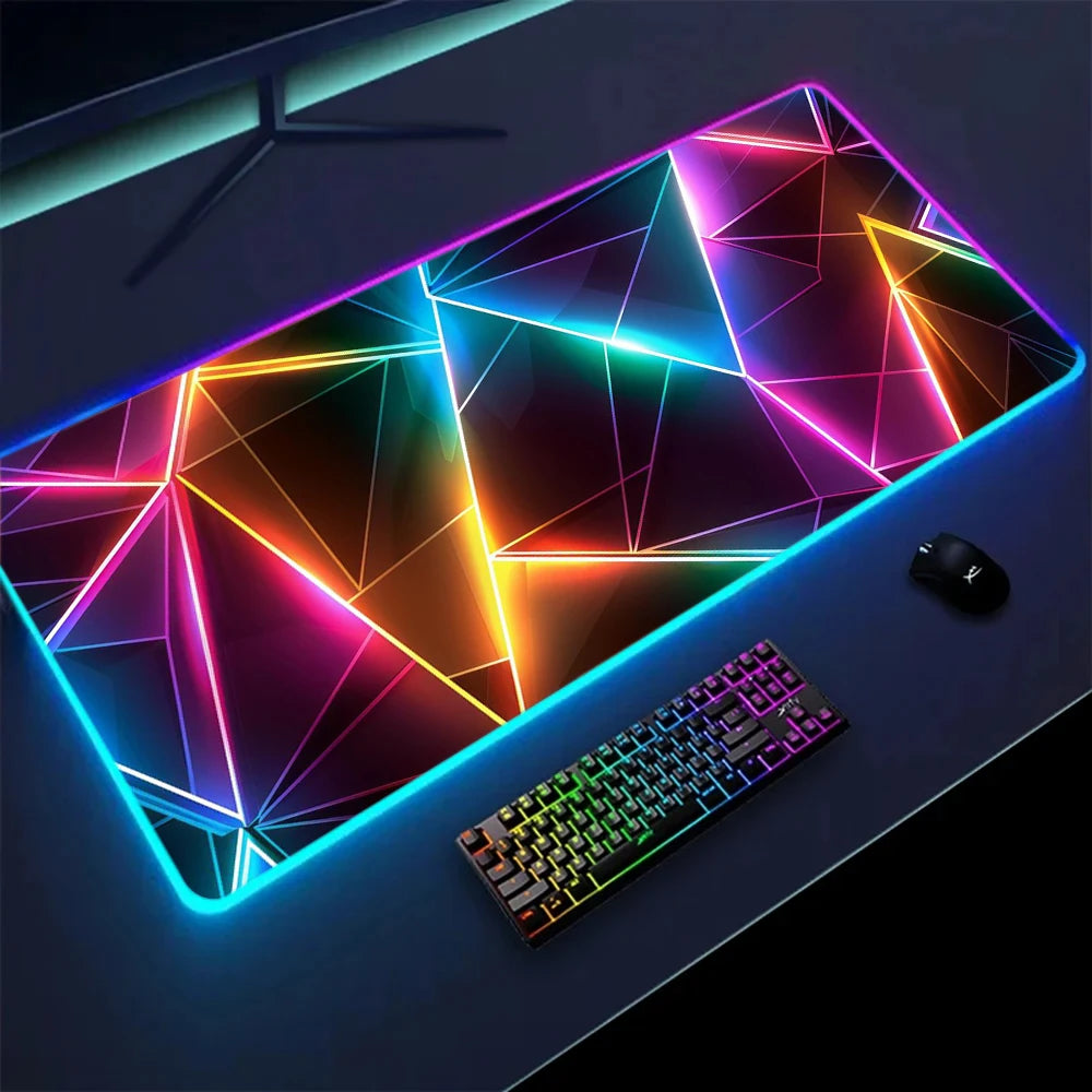 XXL RGB Gaming Mouse Pad | LED Desk Mat & 3D Design
