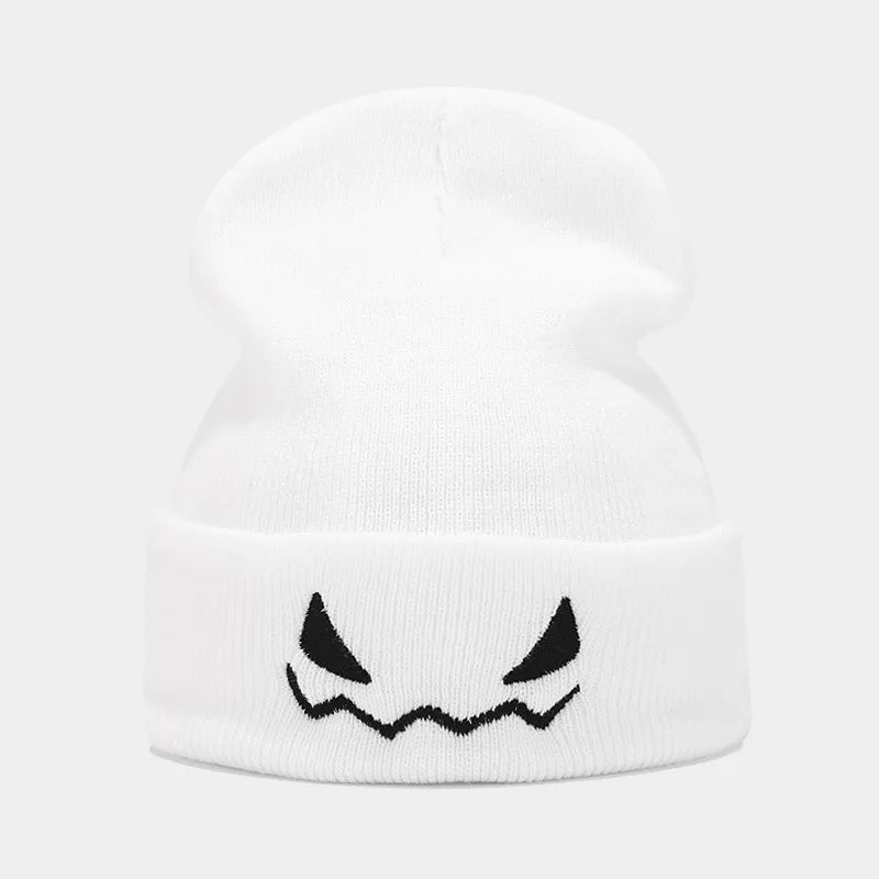 "Spooky Grin" Embroidered Beanie - Alt Streetwear Edition