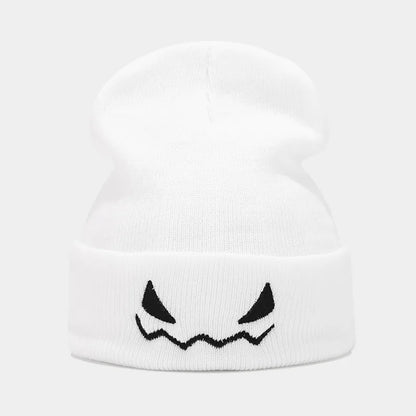 "Spooky Grin" Embroidered Beanie - Alt Streetwear Edition