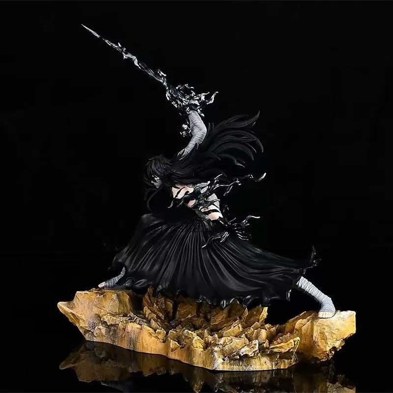 24cm lixívia kurosaki ichigo figura de ação saigo no getsuga tenshou modelo brinquedos coleção boneca shinigami mugetsu ichigo estátua