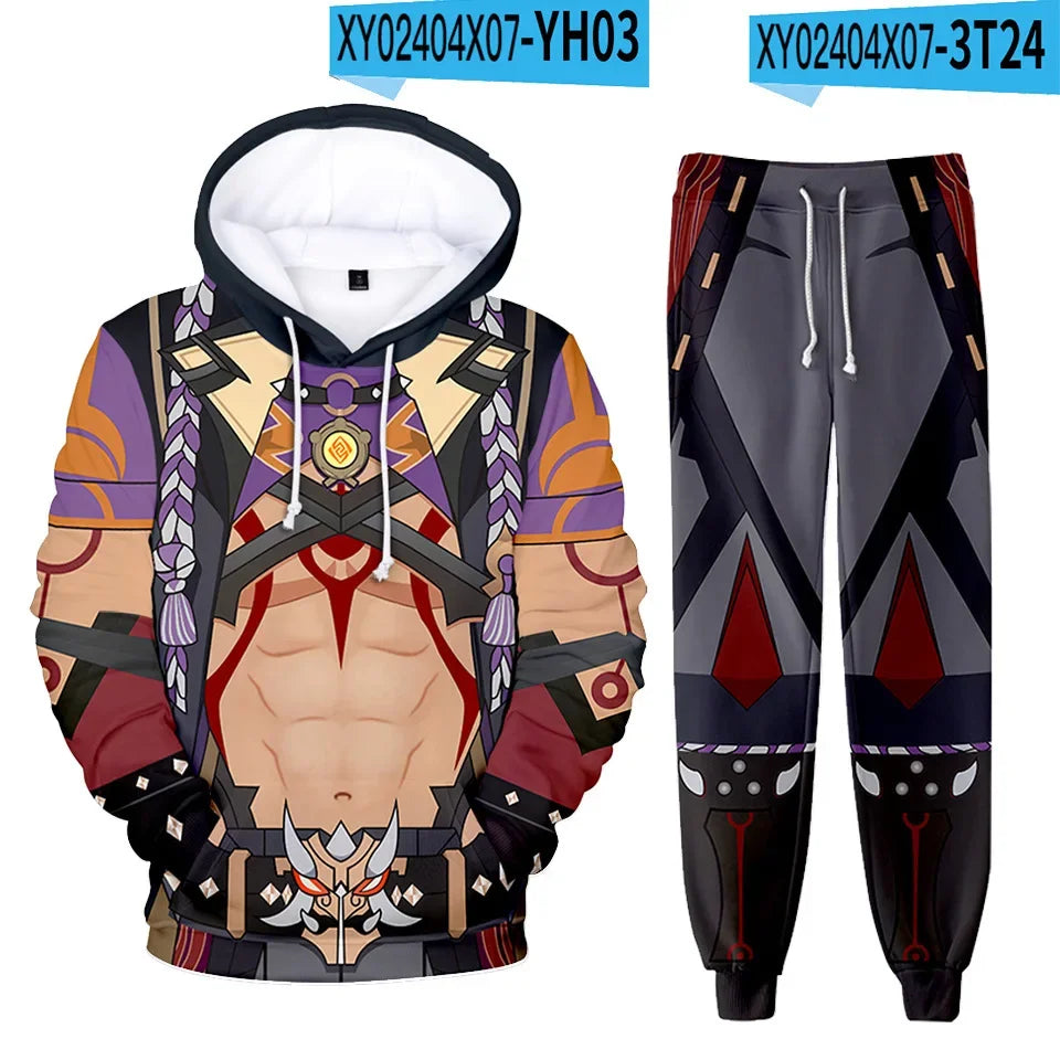 Fantasy RPG "Elemental Master" 3D Tracksuit Set (Hoodie + Pants)