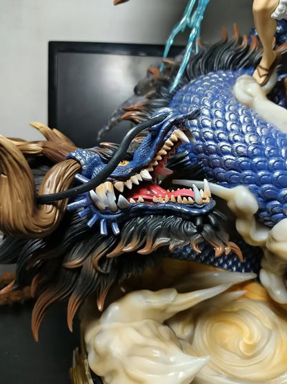 24cm anime uma peça luffy vs kaidou figuras luffy engrenagem 5 estátua nika luffy estatueta gk estatueta modelo boneca ornamento brinquedos presentes