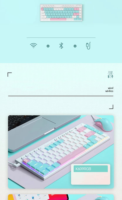 60% Wireless RGB Mechanical Keyboard | Tri-Mode Low Profile Gamer