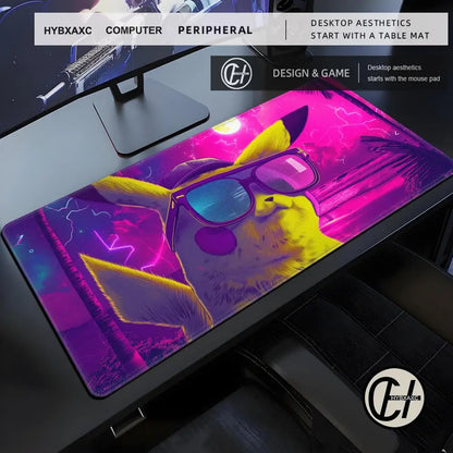 Artistic XXL Gaming Mouse Pad | Starry Night & Mascot