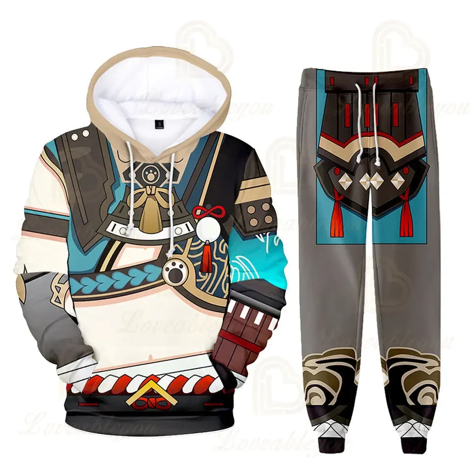 Fantasy RPG "Elemental Master" 3D Tracksuit Set (Hoodie + Pants)