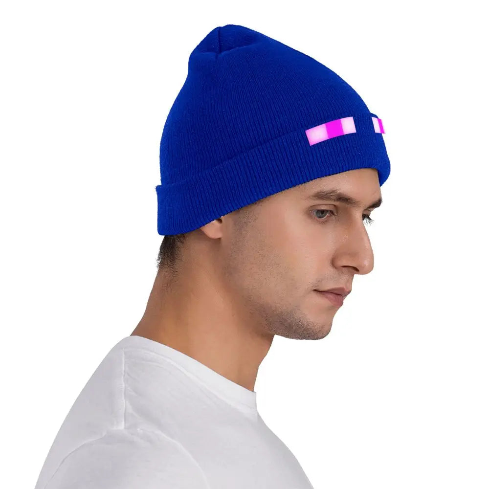 Pixel Gaming Beanie Hat - Purple Eyes Gamer Accessories