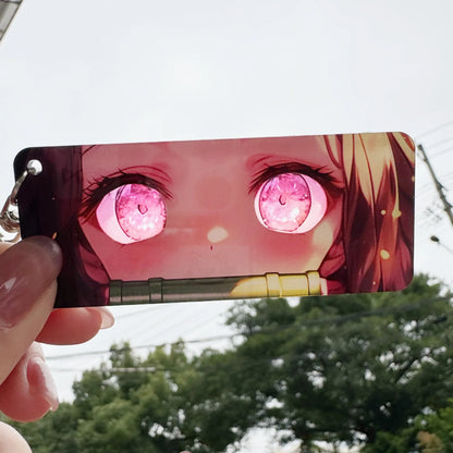 Glowing Eyes Anime Keychain – Inspired Gamer Style