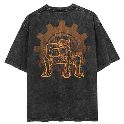 Washed Adventure Crew Oversized Tee - Bounty Poster Streetwear