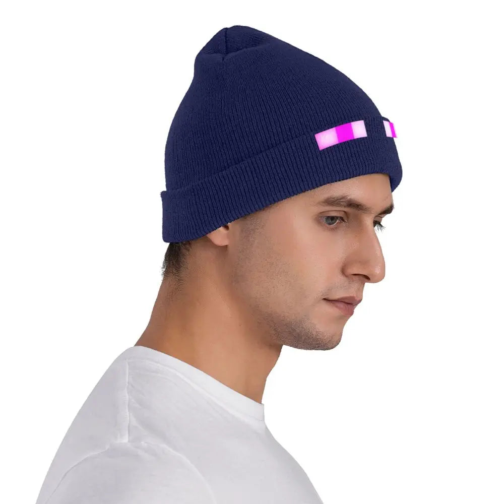 Pixel Gaming Beanie Hat - Purple Eyes Gamer Accessories