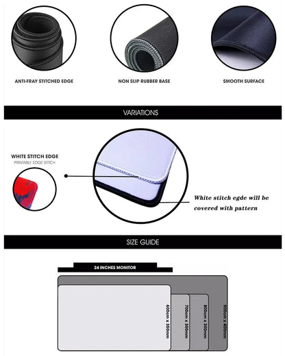 XXL Gaming Mouse Pad | Red & Black Anime Aesthetic