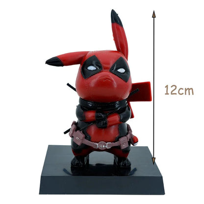 11cm pokemon anime figura pvc pikachu cosplay deadpool figuras de ação dos desenhos animados kawaii modelo coleção ornamentos crianças brinquedos presente