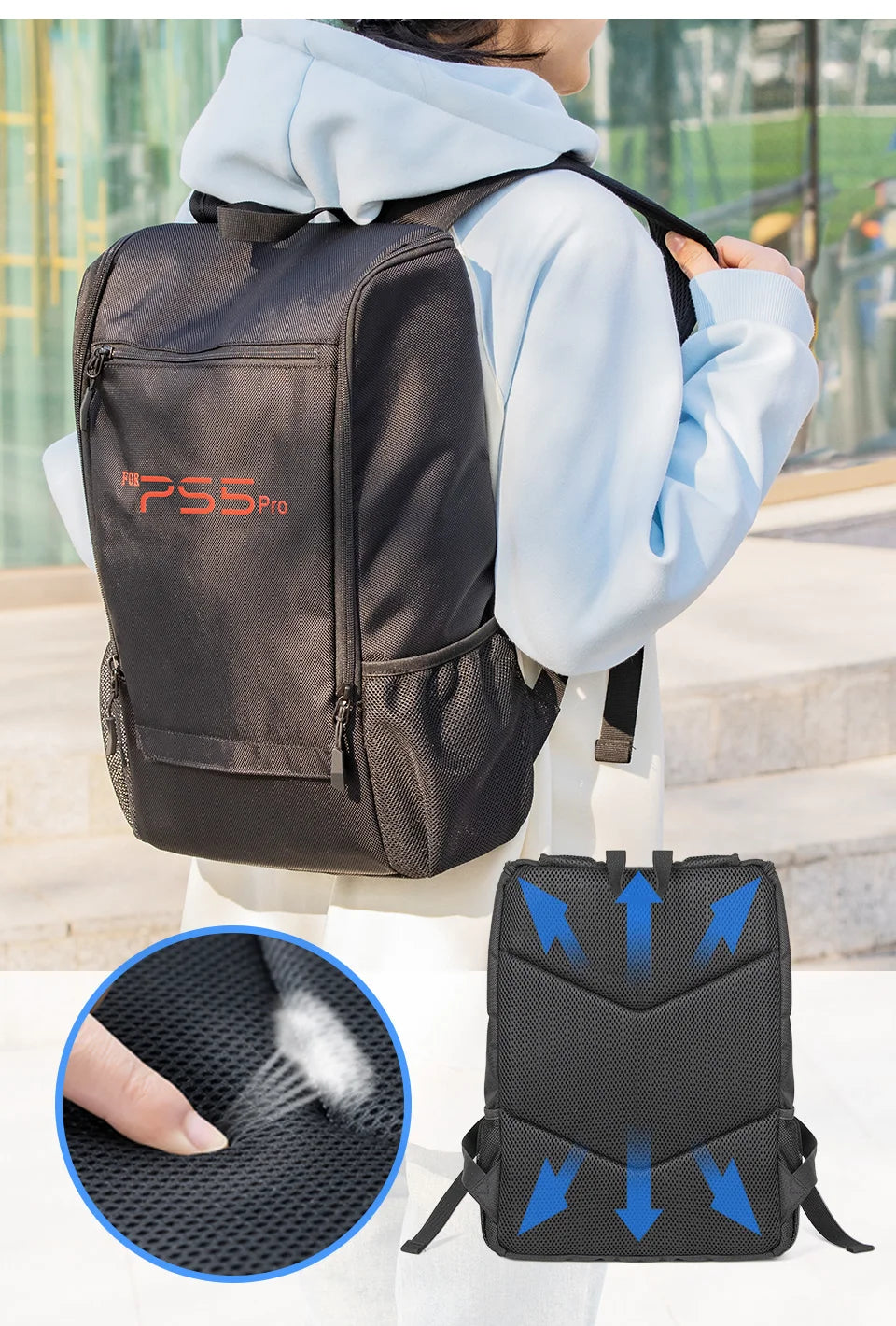 Gaming Console Travel Backpack – Large Capacity Protective Carrying Bag for Slim & Pro Consoles - Aruen Store