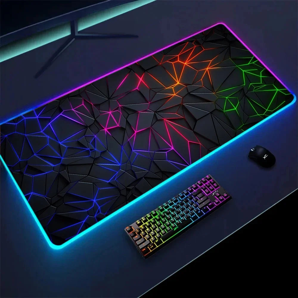 XXL RGB Gaming Mouse Pad | LED Desk Mat & 3D Design