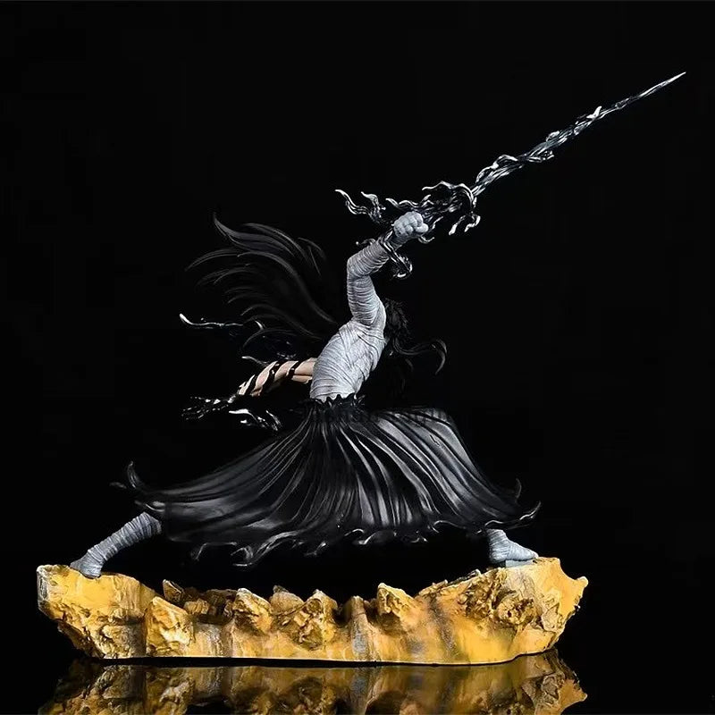 24cm lixívia kurosaki ichigo figura de ação saigo no getsuga tenshou modelo brinquedos coleção boneca shinigami mugetsu ichigo estátua