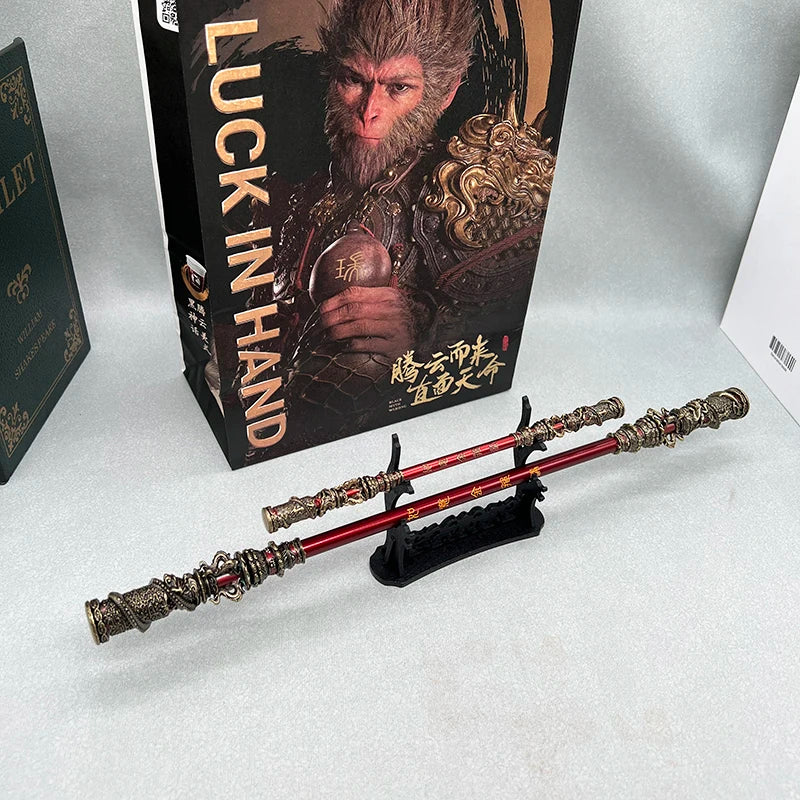 Black Myth: Wukong Ruyi Jingu Bang Jogo de Cajado de Metal Chinês Réplica de Arma Modelo Escultura Artesanato Decoração Colecionável Brinquedo Meninos Dropshipping Atacado Venda Quente Presentes Novo Presente de Chegad