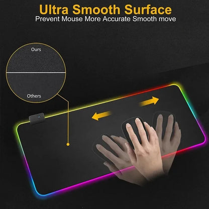 XXL RGB Gaming Mouse Pad | LED Desk Mat & 3D Design