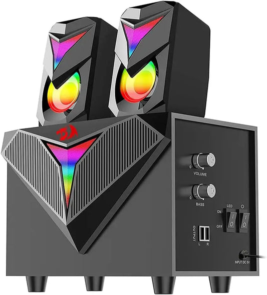 RGB 2.1 Gaming Speaker System | Toccata Subwoofer Sound - Aruen Store