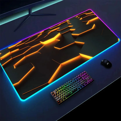 XXL RGB Gaming Mouse Pad | LED Desk Mat & 3D Design