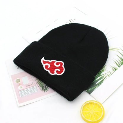 Beanie Ninja “Red Cloud Clan” — Winter Knit Hat • Geek Streetwear • Cozy Japanese-Style Cap
