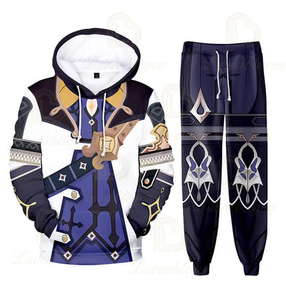 Fantasy RPG "Elemental Master" 3D Tracksuit Set (Hoodie + Pants)