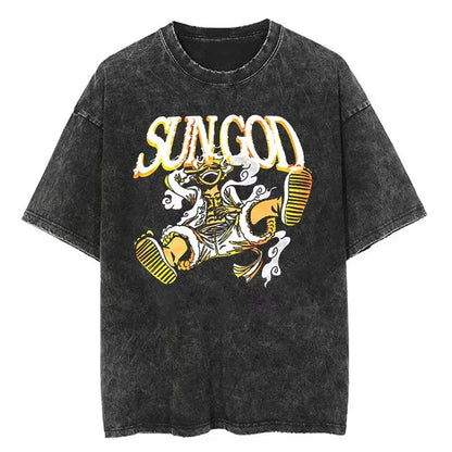 Washed Adventure Crew Oversized Tee - Bounty Poster Streetwear