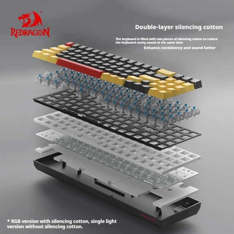 Wireless Mechanical Keyboard 78 Keys – RGB Hot-Swap – Low-Profile Compact Gaming Keyboard - Aruen Store