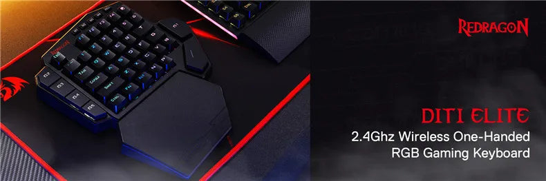 Wireless RGB One-Handed Mechanical Keyboard | 42 Keys Wrist Support