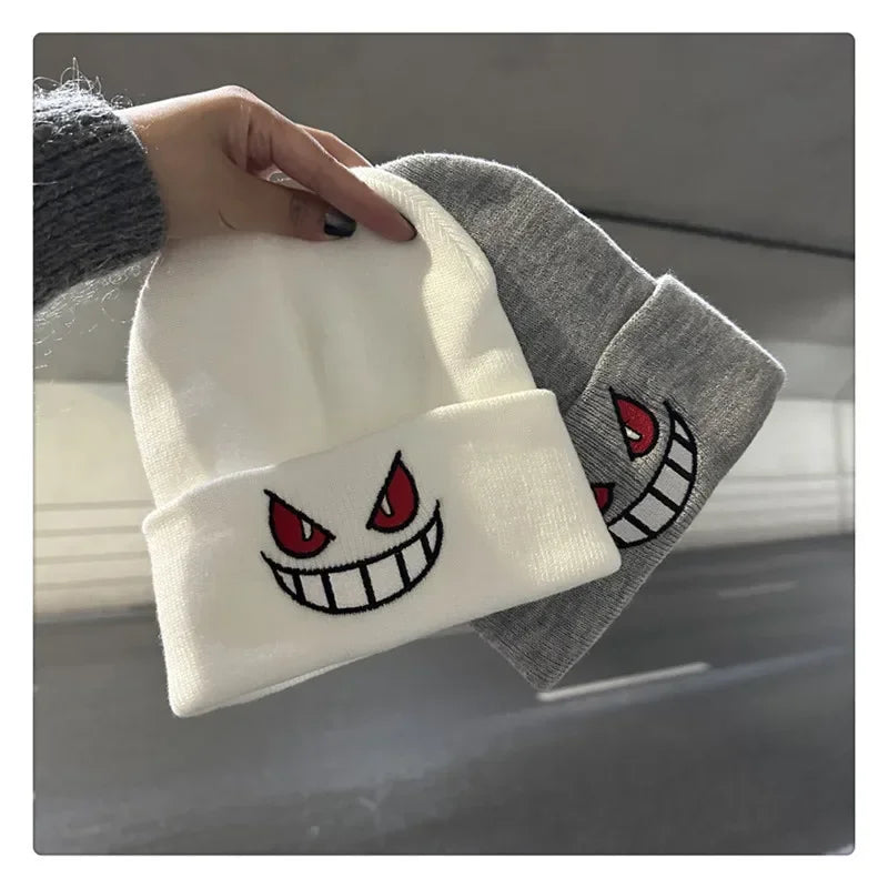 Unisex Anime Embroidered Beanie – Warm, Stylish & Winter-Ready