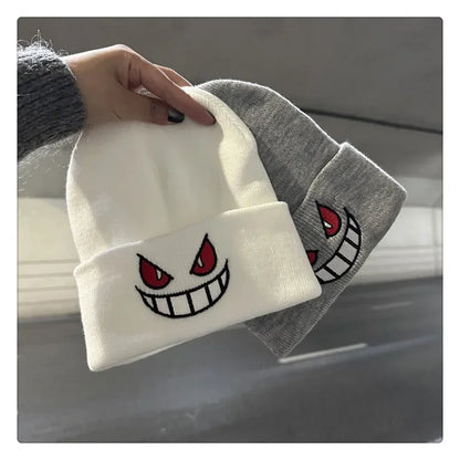 Unisex Anime Embroidered Beanie – Warm, Stylish & Winter-Ready