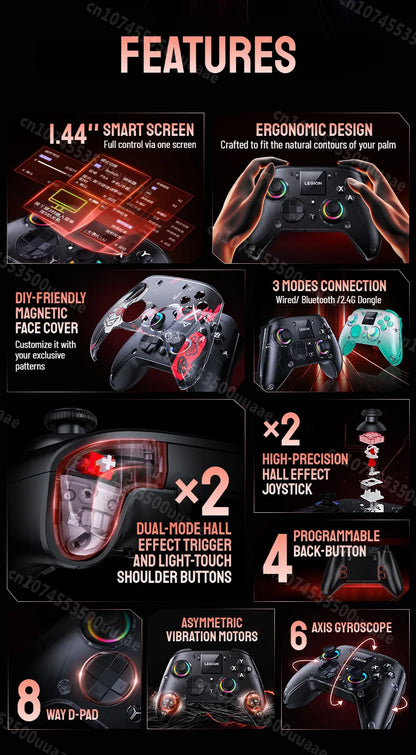 Wireless Gaming Controller with Smart Screen – Multi-Platform Gamepad for PC, Console & Mobile