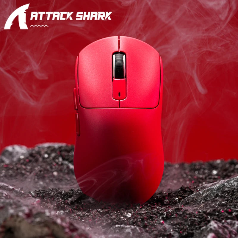 Attack Shark R1 Bluetooth Mouse Gaming sem fio 1000 Hz taxa de retorno, sensor PAW3311, recarregável tri-modo, ergonômico