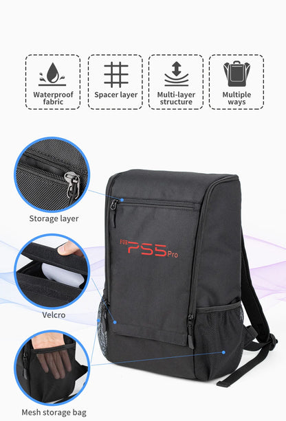 Gaming Console Travel Backpack – Large Capacity Protective Carrying Bag for Slim & Pro Consoles - Aruen Store