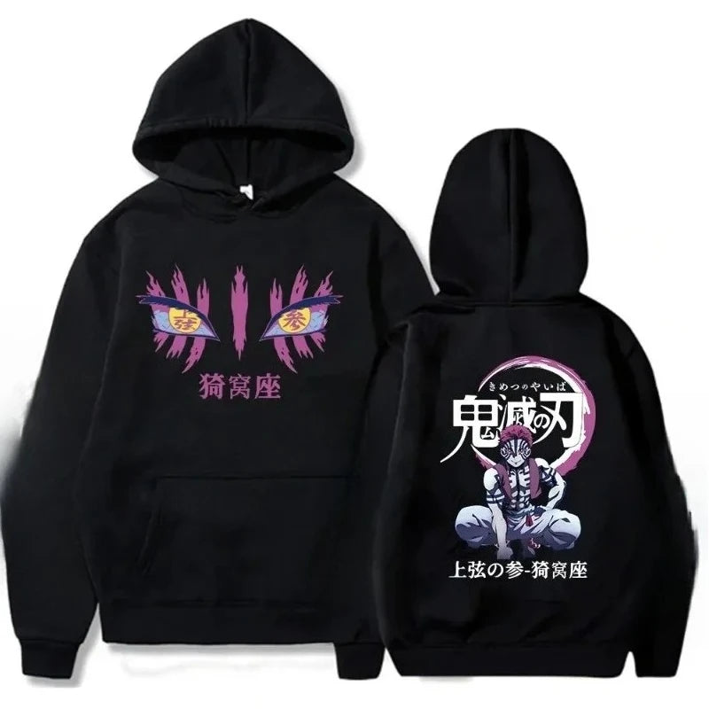 Akaza Comic Graphic Oversized Hoodie - Japanese Streetwear Winter Drop