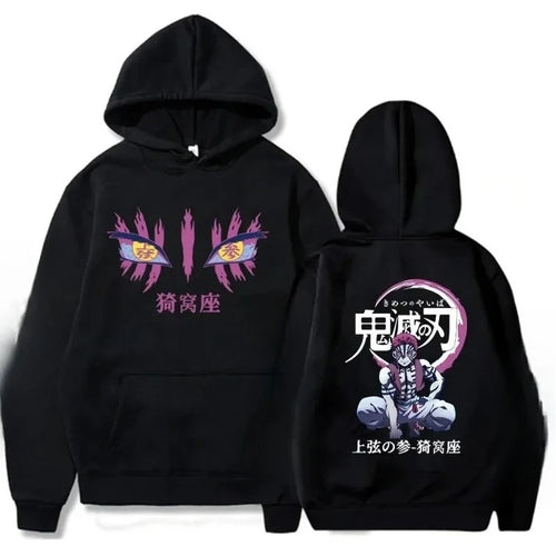 Akaza Comic Graphic Oversized Hoodie - Japanese Streetwear Winter Drop