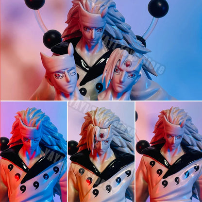 Naruto shippuden gk anime figura seis caminhos modelo uchiha madara figura de ação 28cm estátua pvc colecionável crianças brinquedos presentes