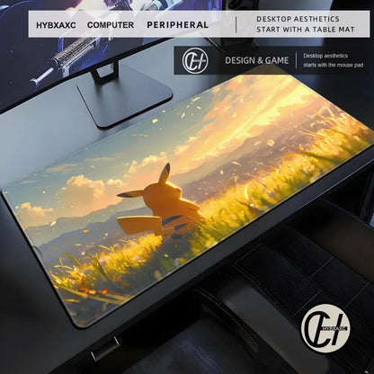 Artistic XXL Gaming Mouse Pad | Starry Night & Mascot