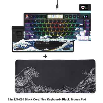 Womier S-K80 75% Mechanical Gaming Keyboard with OLED Display – Hot-Swap, RGB, Custom Gasket-Mount Design