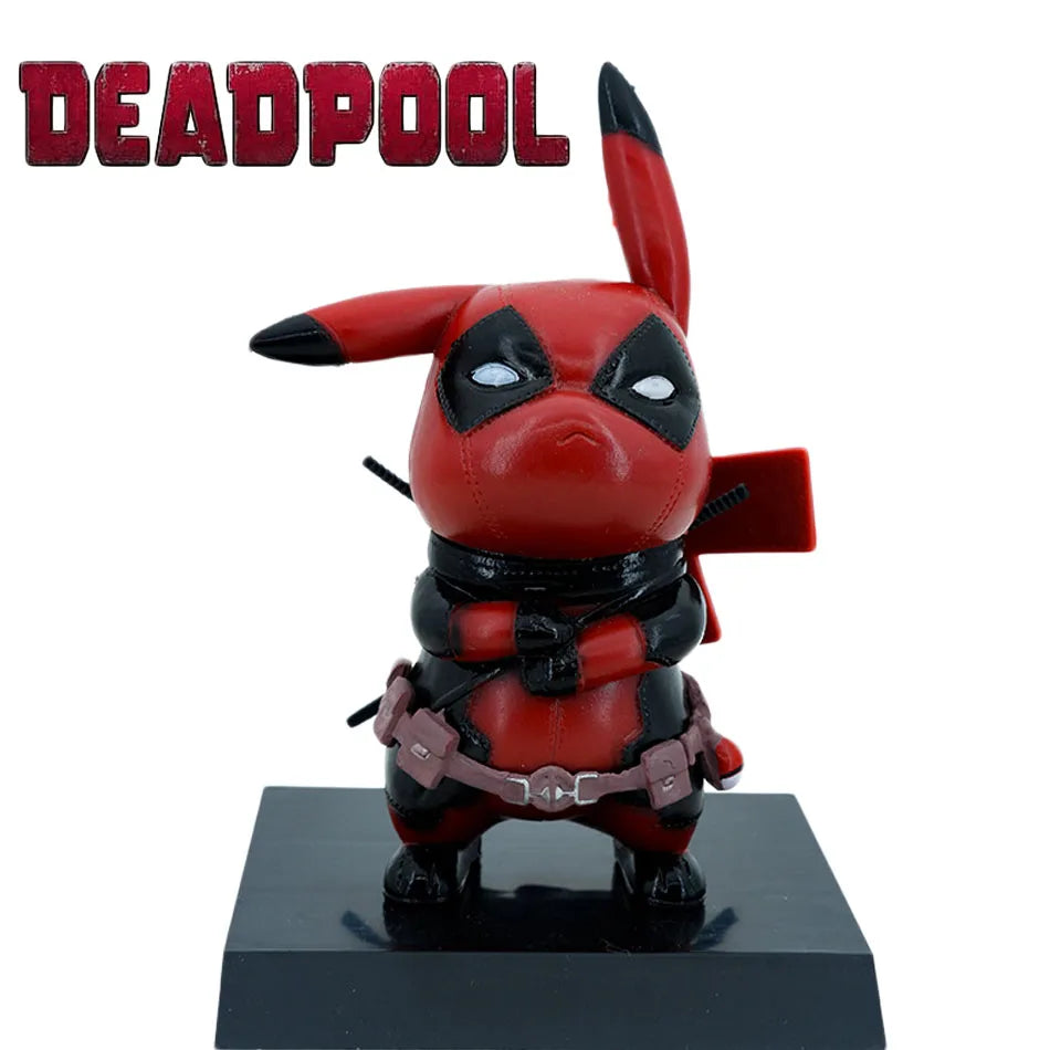 11cm pokemon anime figura pvc pikachu cosplay deadpool figuras de ação dos desenhos animados kawaii modelo coleção ornamentos crianças brinquedos presente