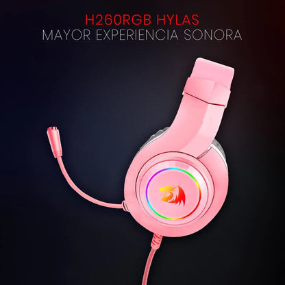 Pink RGB Gaming Headset – Immersive Sound, Clear Mic and Perfect Design for Gamers & Anime Fans