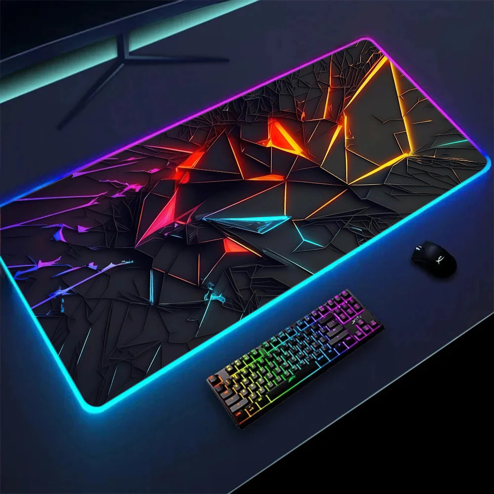 XXL RGB Gaming Mouse Pad | LED Desk Mat & 3D Design