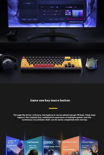 Wireless Mechanical Keyboard 78 Keys – RGB Hot-Swap – Low-Profile Compact Gaming Keyboard - Aruen Store